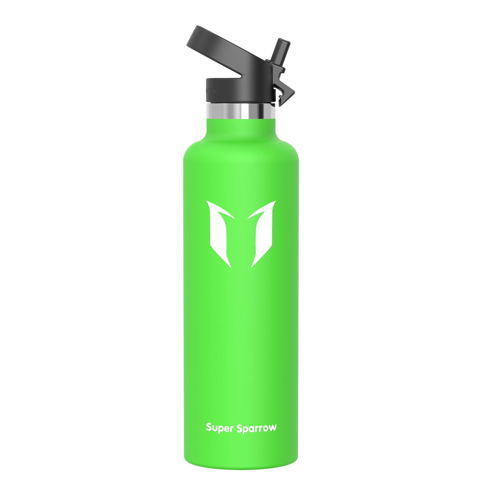 

Super Sparrow 1 Liter Vacuum Insulated Water Bottle - Standard Mouth Water Bottle - BPA Free, Leakproof - Ergonomic Straw Design, Perfect for Work,