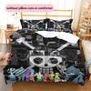 Set Copripiumino Trapuntato con Fantasia Unica Decorazione per la Casa Regalo (1 * copripiumino + 2 * federe senza imbottitura).xwn