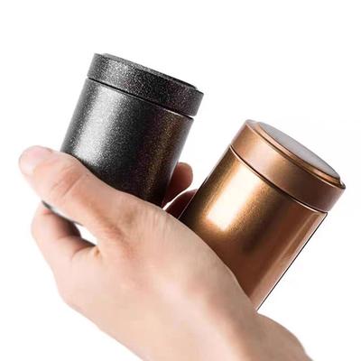 2 Stück Mini Leere Teedose Haushaltsgrün Schwarztee Versiegeltes Glas Tragbare Kleine Teeverpackungsbox Weißblech Vorratsdosen