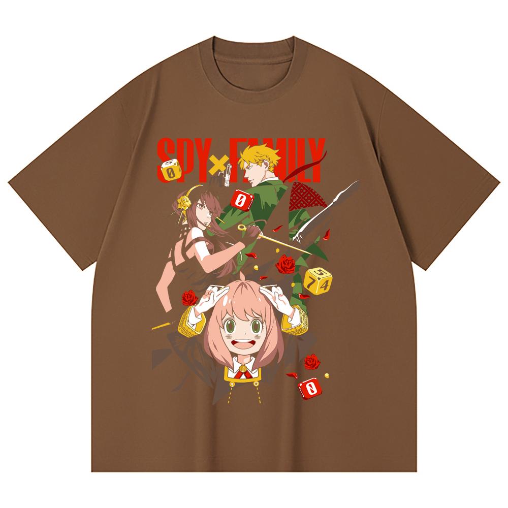 230 Gsm 100% Cotton Spy x Family V2 Print Unisex Heavy Cotton T Shirt