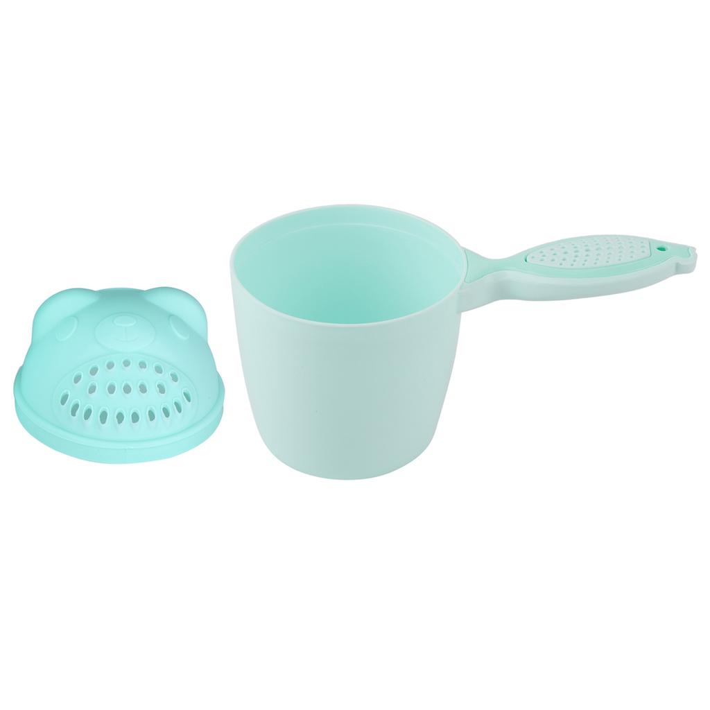 Baby Shampoo Cup Cute Kid Wash Hair Bathing Flusher Protection Eye(Green)