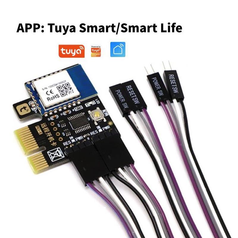 A3 Tuya Wifi PC Power Switch Desktop Computer Remote Boot Startup Card Telecommuting PICE MINI Card APP Remote Control 5