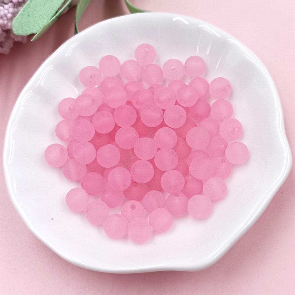6mm 80Pcs for Jewelry Making Colorful Acrylic Frosting Beads DIY Jewelry Bracelets Necklaces Earrings Crafts Handmade Material