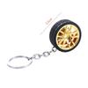 Zinc Zinc Alloy Wheel Rim Rubber Tire Keyring Simulation Tire Car Wheel Keychain Key Chain   Car Lover Gifts