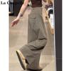 La Chapelle Women's High-Waist Wide-Leg Workwear Trousers
