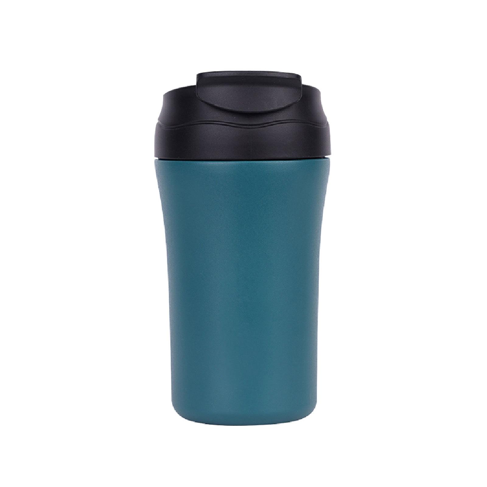 

New high-value thermos cup 400ml bouncing double drink coffee cup 304 stainless steel accompanying straw water cup 400ml