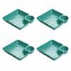 4Pcs Lightweight Divided  Tray Compartment Design Sauce  Plate Dinner Plate  Kitchen Daily Use