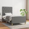 VidaXL Bed Frame with Headboard Dark Grey 80x200 Cm Fabric3125253