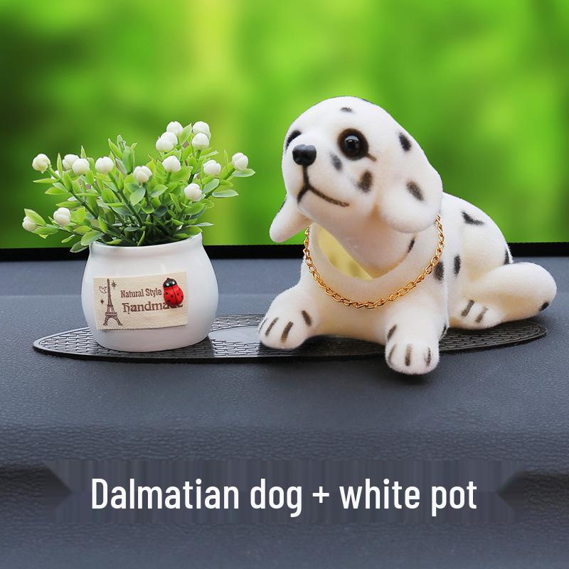 Niedliche Cartoon-Hund Wackelkopf-Ornament für die Autoinnendekoration