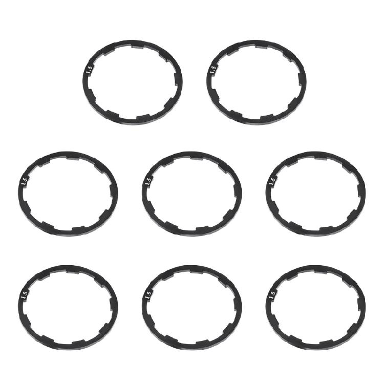 8Pcs Aluminum Alloys Bicycles Bottom Bracket Washer Road Bike Flywheels Hub Washer Spacers Bicycles Cassettes Spacers