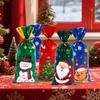 25/50/100pcs Christmas Gift Bags Christmas Decorations for Home 2026 Xmas Gifts New Year 2026 Santa Claus Snowman Packaging Bags