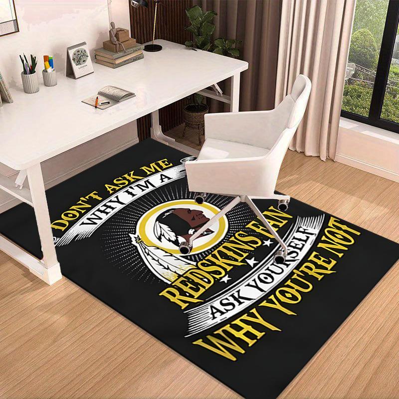 Washington Redskins Area Rug for Office, Chair Rug, Decorative Carpet Livingroom Mat, Large Size Fan gifts Christmas gifts