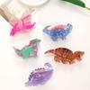 Elegant Acrylic Dinosaur Hair Clip With Metal Design Hairpin Styling Barrettes For Women Girls Fashion Accessories