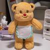 Bear Plush Toy Soft Plush Butter Angelic Bear Cushions with Apron Designs for Comfort Styles Winged Bear Throw Pillow