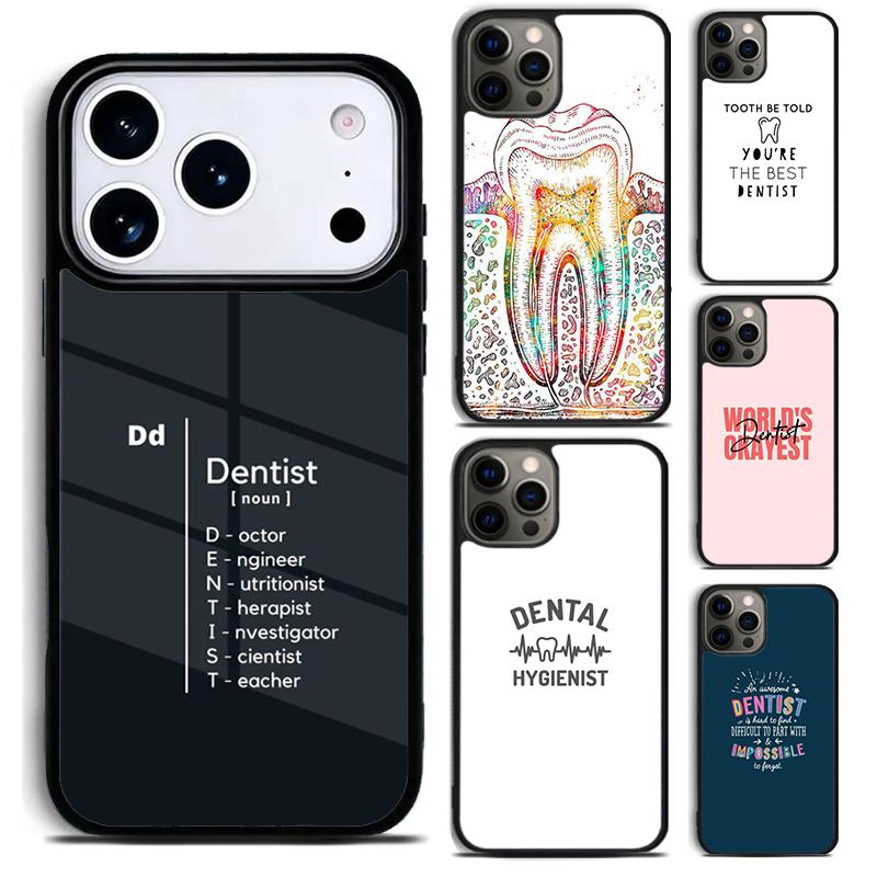 Funny Dental Dentist Quotes Phone Case for iPhone 17 16 15 Pro Max Air 14 13 12 11 Plus Shockproof Cover