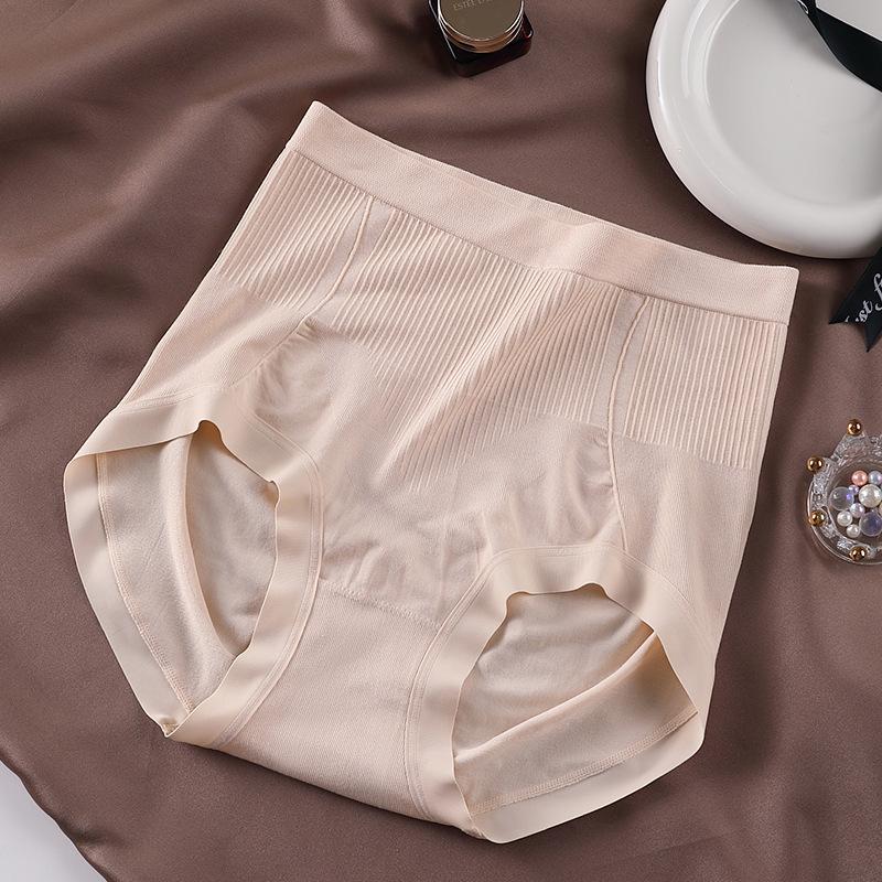 Large Size Ladies Spring and Autumn Light Plastic Hip Anti  Light Breathable Comfortable Belly High Waist Triangle Briefs