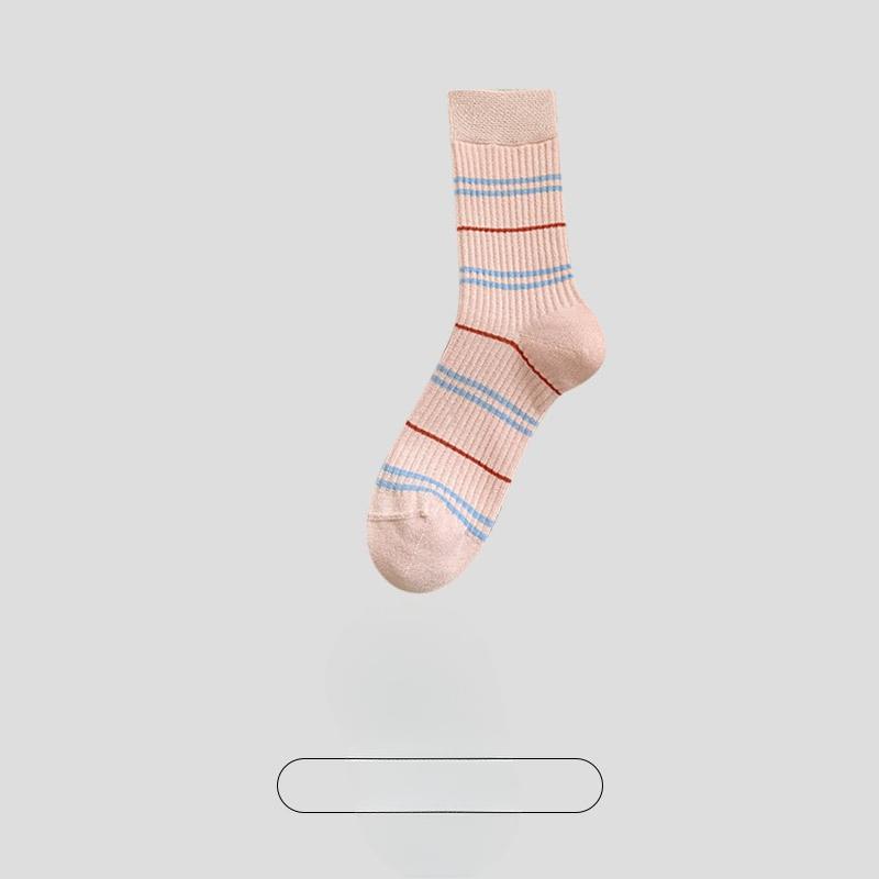 Ladies Spring and Autumn Lace Boneless Sweat Absorbent Breathable Deodorant in The Cylinder Pile Pile Cotton Socks