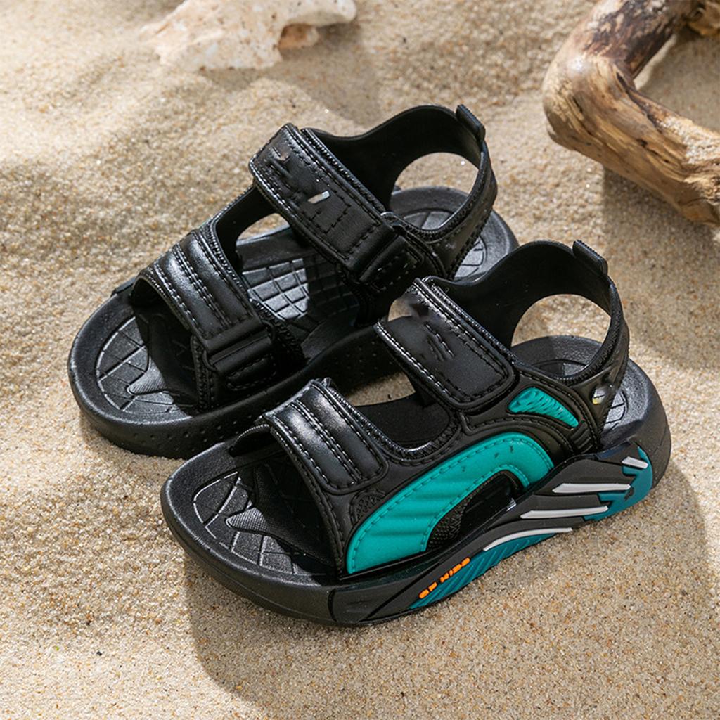 Kids Non Slip Soft Sole Adjustable Hook and Loop Beach Sandals Breathable Lightweight Outdoor Summer Shoes for Boys and Girls