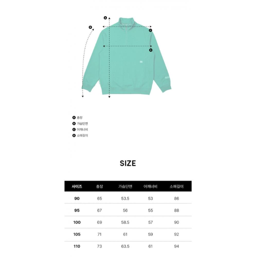 Essential Half Zip  Green  23ss