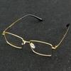 Premium Gold Color Frame Reading Glasses Men Luxury Anti Glare Lenses Blue Light Reading Glasses Women +0.75 To +4