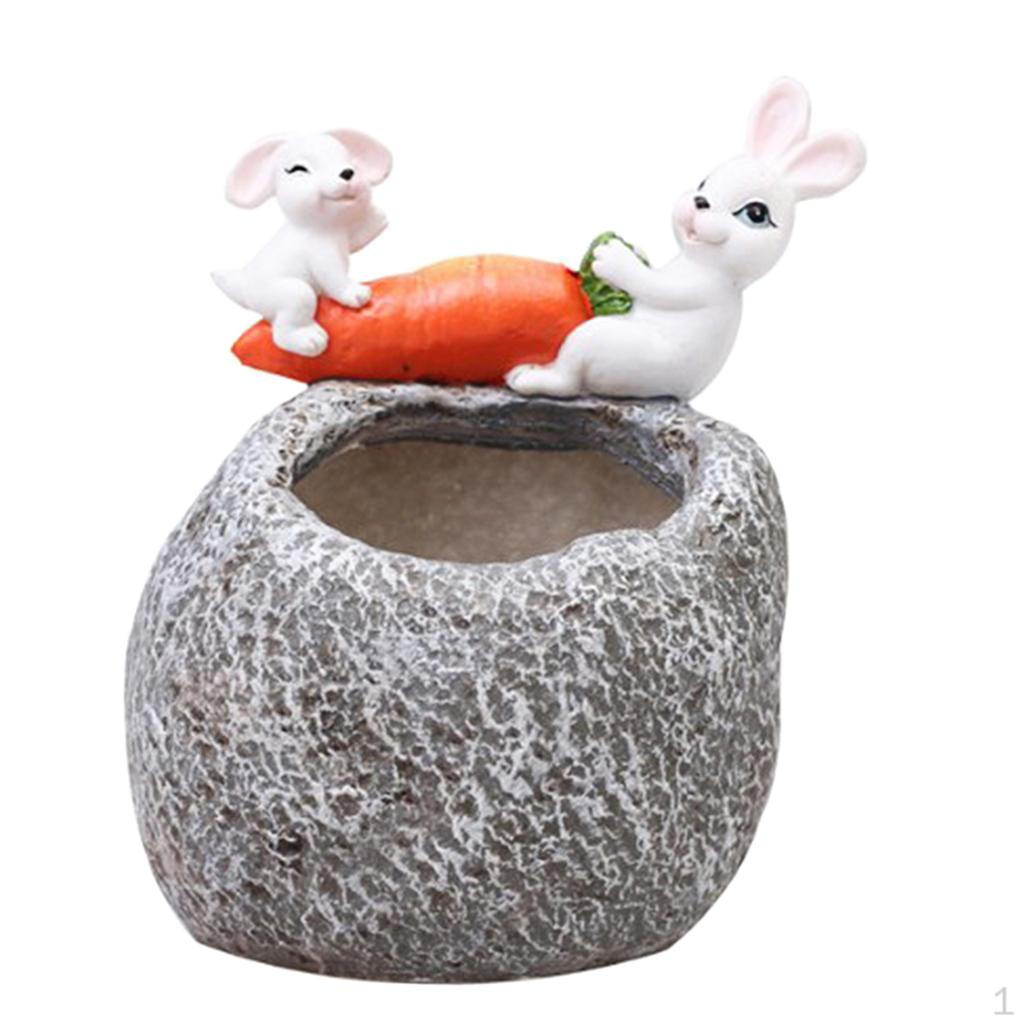 

Цветочная коробка для статуй животных, плантатор из смолы для настольного орнамента 3