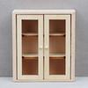 1:12 Dollhouse Miniature Double Door Cabinet Bookcase Storage Rack Mini Wooden Wall Mounted Display Shelf Furniture Model Toys