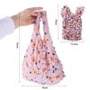 Elastic Handheld Shopping Bag Expansion Floral Paddy Bag Portable Foldable Stretch Bag  Snack