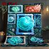 Microbial Artistry 2D Flat Pattern Flannel Blanket, High Quality All Seasons, Home Decor, Warmth and Comfort, Perfect for Christmas Gifts.