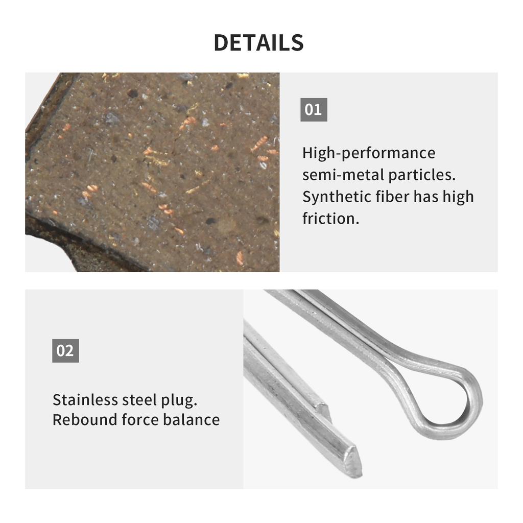 Bike Disc Brake Pads Shock Proof Resin SemiMetal Disc Brake Pads Set Bicycle Accessory(LE02R )