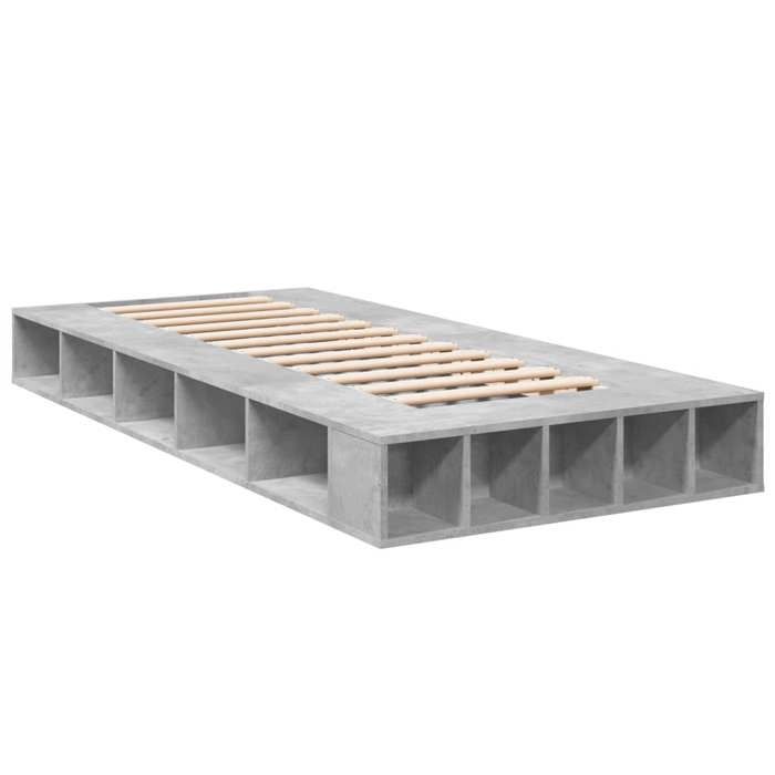 VidaXL Bed Frames Concrete Grey 75x190 Cm Engineered Wood, Bed, Storage Bed, Single Bed Frame, Single Bed, Furniture 3280534