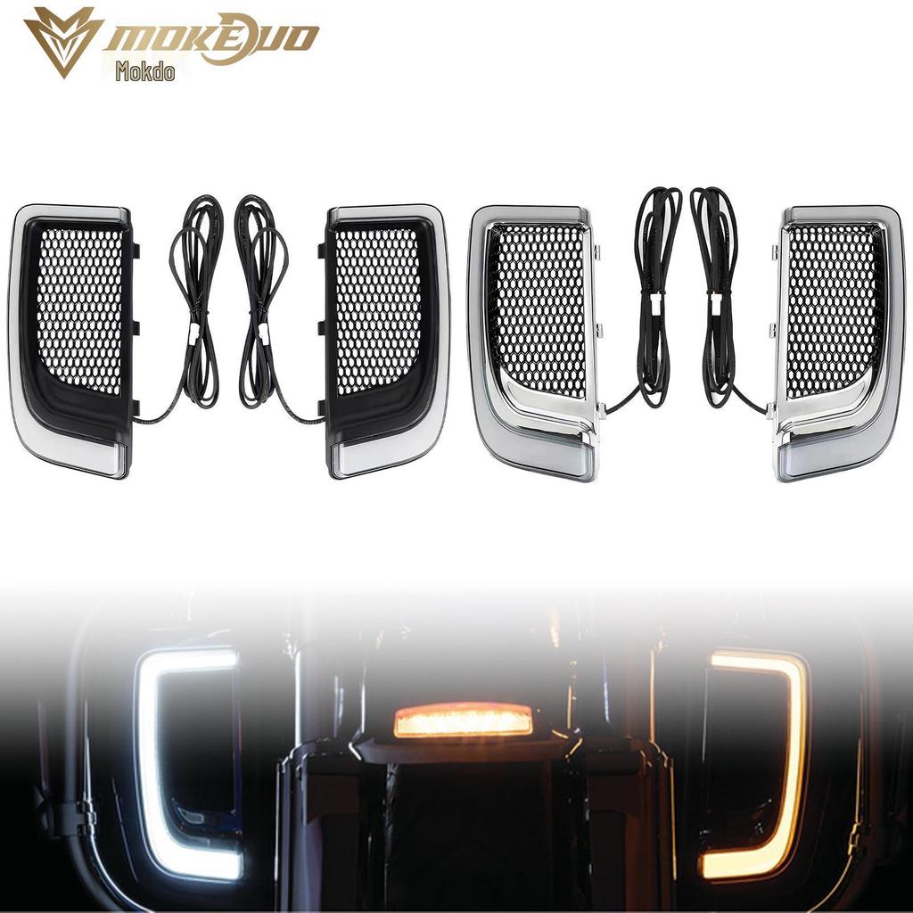 Harley LED Leg Guard Turn Signals for Street and Road King Big Glides