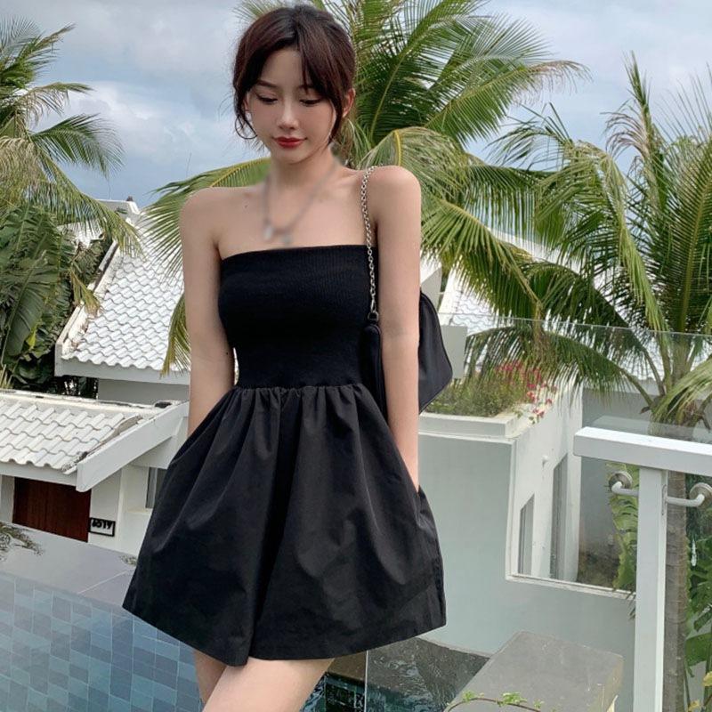 Women's Jumpsuit High Waist Casual Strapless Jumpsuit Shorts