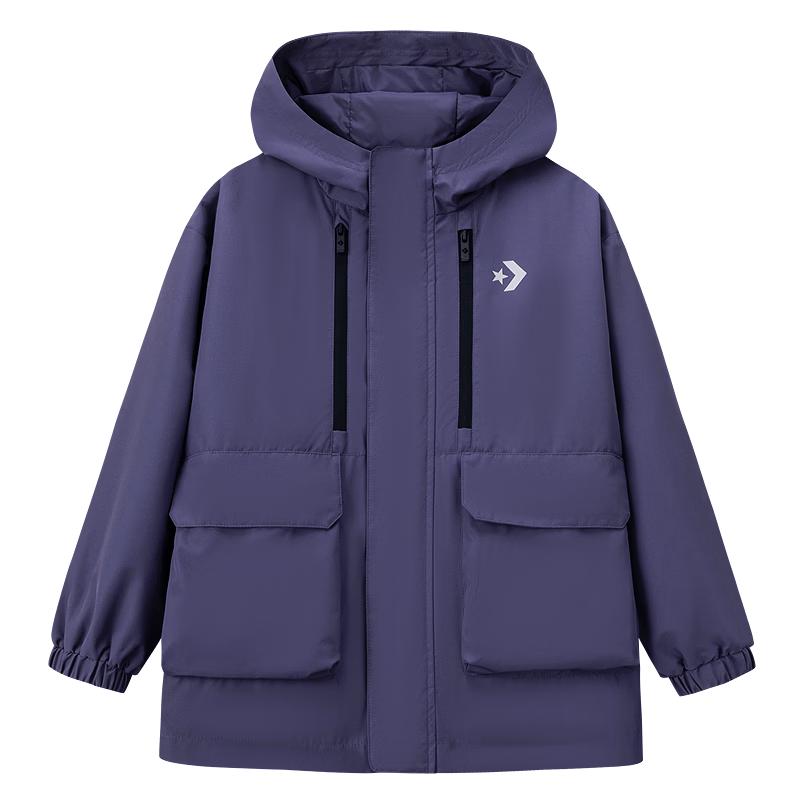 Converse Youth Hooded Waterproof Windbreaker Jacket