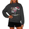 Ladies' Fashionable Casual Round Neck Long Sleeved Christmas Printed Hoodie