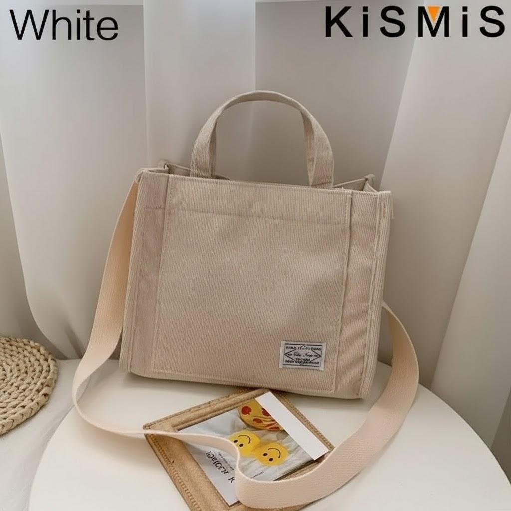 New Style Simple Corduroy Shoulder Bag for Women Large Capacity Ins Fashion Trend Small Square Handbag белый