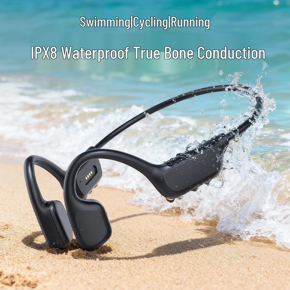 Long-Lasting Bluetooth Bone Conduction Headphones for Sport & Swimming – Open Ear, Noise Cancelling