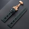 Genuine Cowhide Watchband for Omega Business Watch Band for Seiko 20mm 22mm Butterfly Buckle Stitching Brown Strap for Men Women