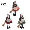 Halloween Holiday Decor Witch Broomstick Hanging Ornament, Spooky Fabric Pendant for Party Bar Home, Trick or Treat Festive Decoration Gift