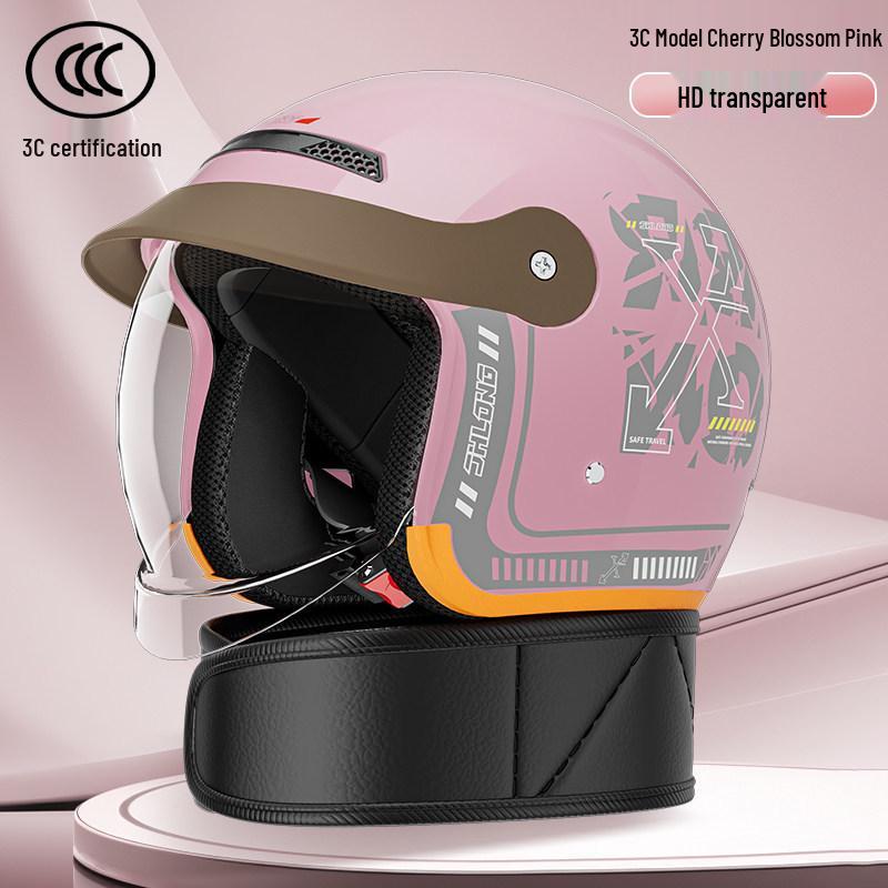 3C Certified Retro Motorcycle Helmet: All-Season Warmth, Safe for Men & Women