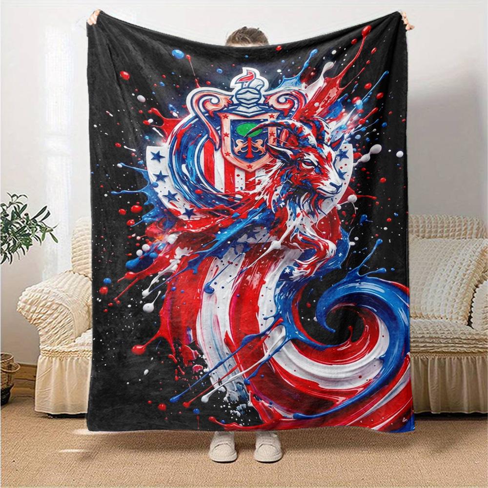 Chivas Guadalajara Print Flannel Blanket High Quality Warm Comfortable Cover for All Seasons Perfect for Gifts Home Decor