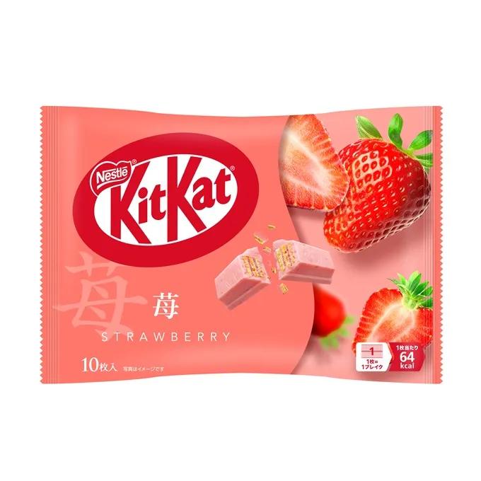 Nestle Japan KitKat strawberry 10 Pieces X 1 Chocolate Bags,