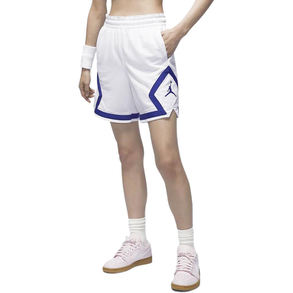 Jordan Sport Colorblock Logo Drawstring Quick-Drying Casual Shorts Women bottoms White FB4589-100