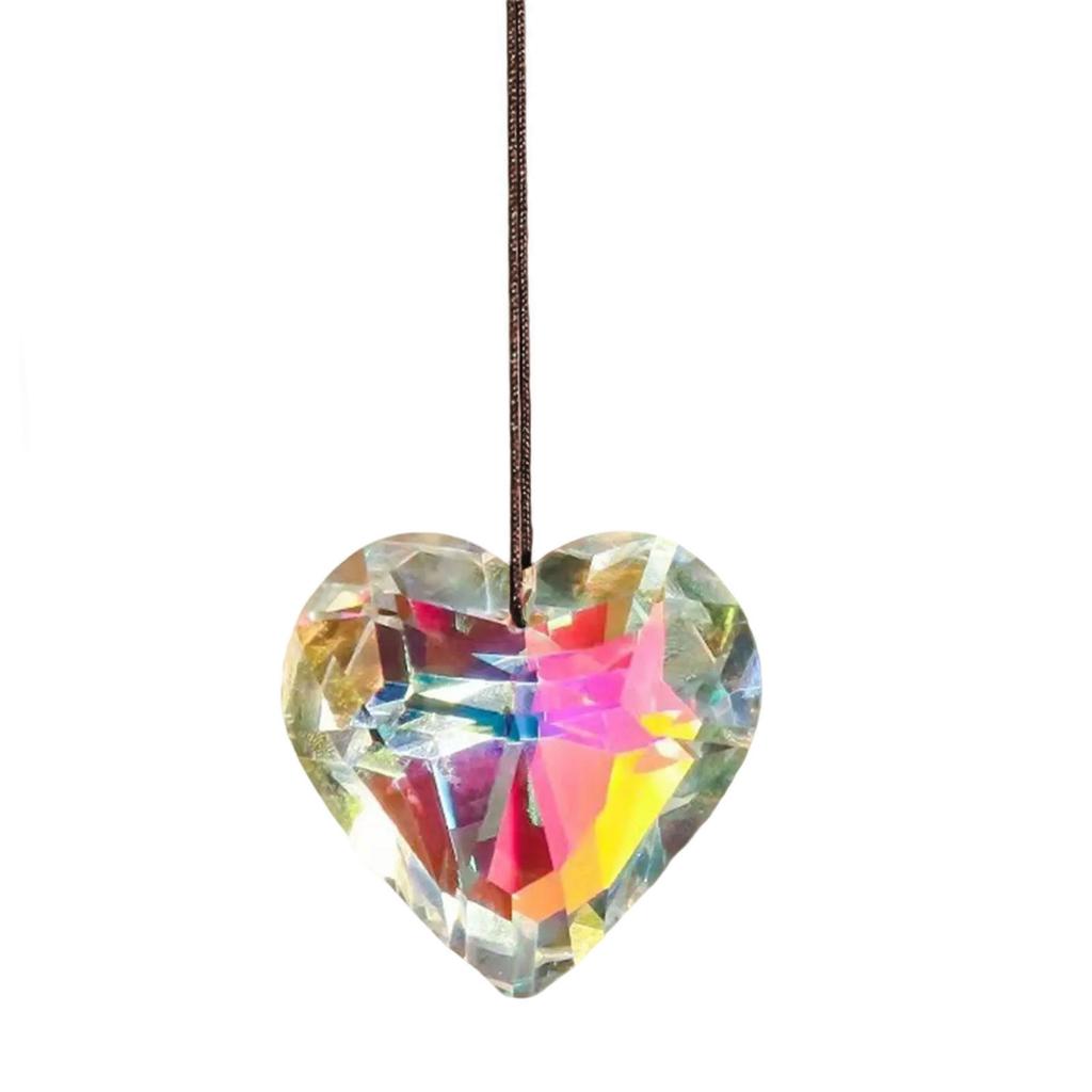 Crystal Heart Prism Ornament Sun Catcher Perfect for Adding Dreamy Rainbow Color To Wedding and Valentines Gifting Use