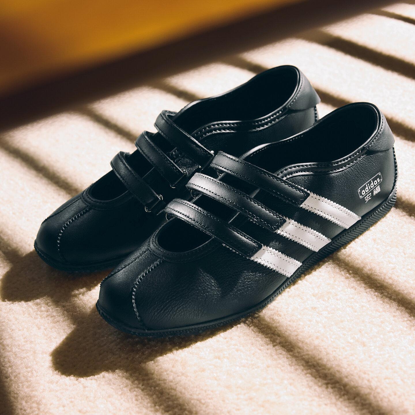 Adidas Originals ANFU туфли Мэри Джейн женские Черно-белые 38.5
