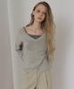 LEFTSEOUL Wool Blend Loose Fit V-Neck Knit [Gray]