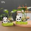 1PC Tea Table Ornament Living Room Panda Gift Hydroponic Adorn Ornament Home Vase Vibrant Desktop