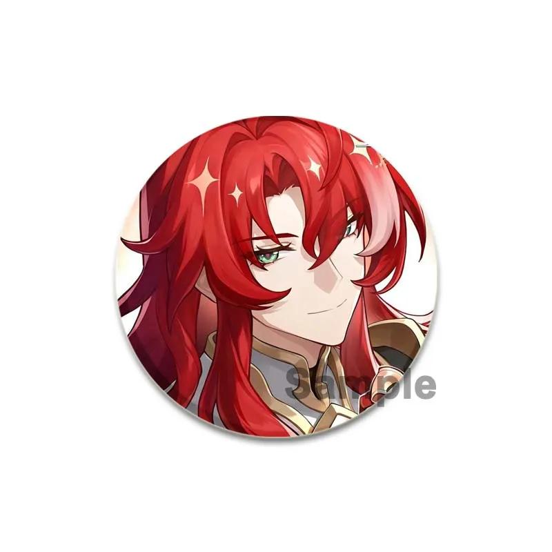 

32/44/58 мм Honkai Star Rail Брошь на рюкзак Asta Hook Kafka Arlan мультфильм косплей значок на лацкан булавки для одежды аксессуары подарок 44mm