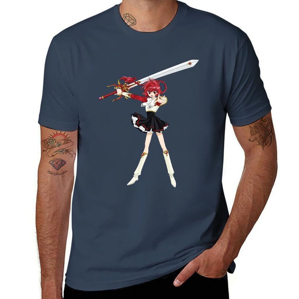 Magic Knight Rayearth Hikaru Shidou Tshirt Basic Casual Wear Short Sleeve Top