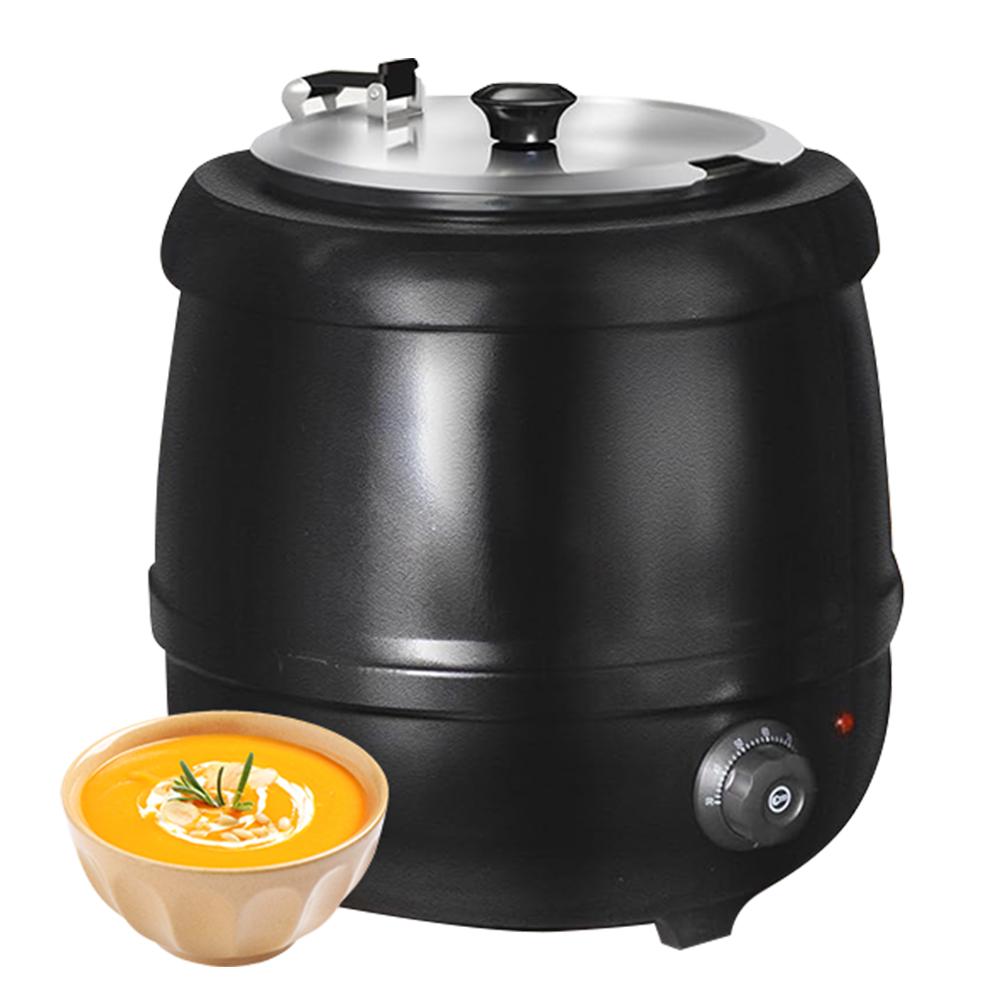 10L Buffet Warming Pot Stainless Steel Electric Soup Warmer Heating Stew Kettle for Restaurants and Party Home Catering