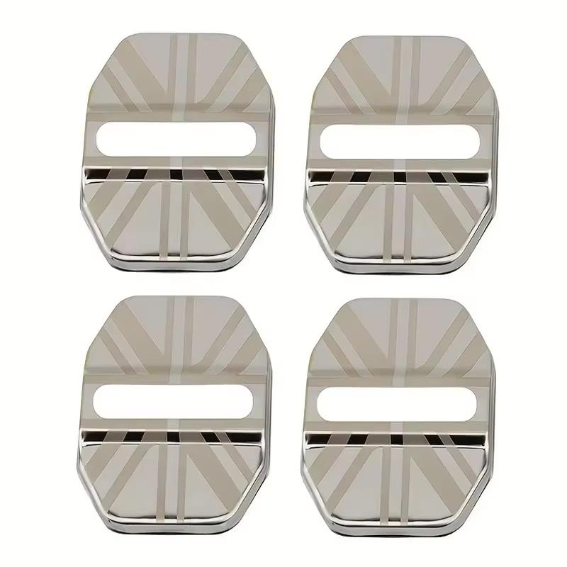 4/2Pcs Stainless Steel Car Door Lock Cover Interior Accessories for Mini Cooper Countryman Clubman R55 R56 R60 F54 F55 F56 F60